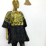 Yellow Galaxy Adire Print Set view 2