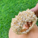 Custom hand-made pearl crust head band view 1