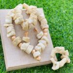 Custom hand-made white coral rolled gold beads view 1